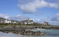 Isle of Iona accommodations and ocean views Royalty Free Stock Photo